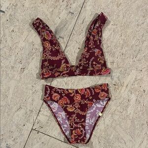 Summersalt Floral Burgundy Bikini